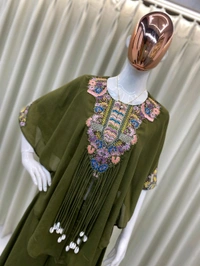 Three Piece Indo Western Outfit - Free Size Upto 44inch