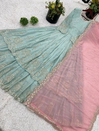 Yankita Kapoor Replica Design Indo Western Lehenga - XL With XXL Margin