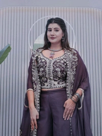 Pure Real Modelling Shoot Designer Indo Western Outfit - L