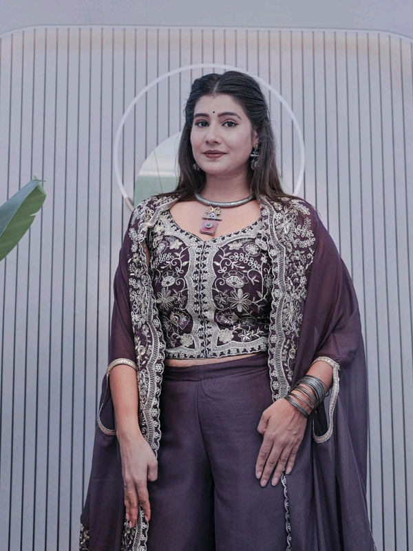 Pure Real Modelling Shoot Designer Indo Western Outfit - L