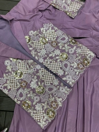 Partywear Readymade Koti With Lehenga - Free Size Upto 42inch