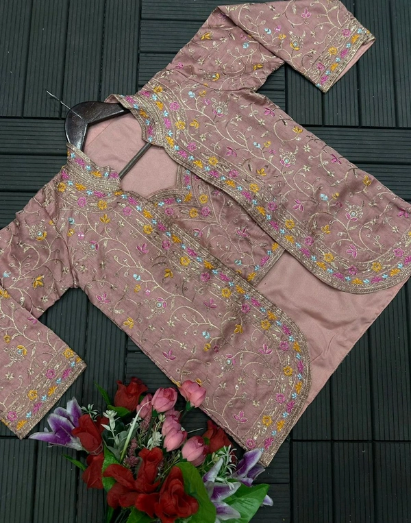 Super Hot Selling Ready To Wear Saree With Full Koti - Free Size Upto 42inch, Sundown