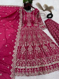Yankita Kapoor Replica Bridal Wear Heavy Indo Western Outfit - XL Free Size Xxl Margin
