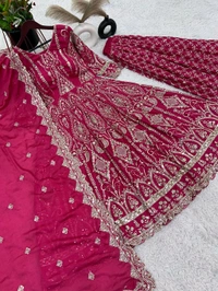 Yankita Kapoor Replica Bridal Wear Heavy Indo Western Outfit - XL Free Size Xxl Margin