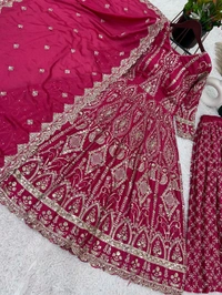 Yankita Kapoor Replica Bridal Wear Heavy Indo Western Outfit - XL Free Size Xxl Margin