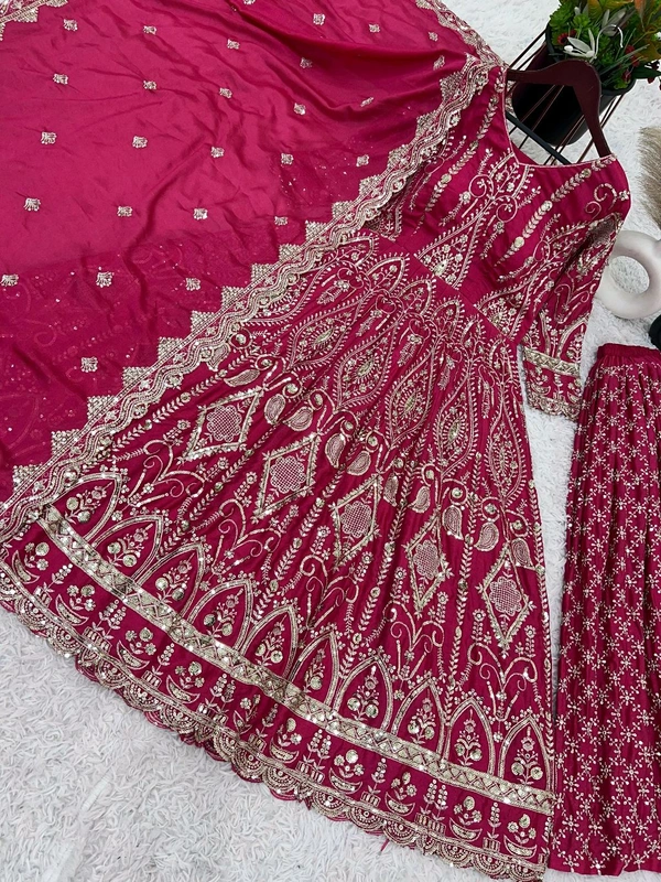 Yankita Kapoor Replica Bridal Wear Heavy Indo Western Outfit - XL Free Size Xxl Margin
