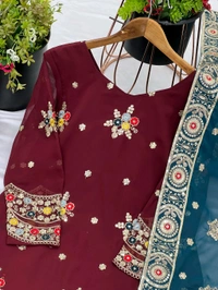 Bridal Wear Heavy Work Sharara Suit - XXL