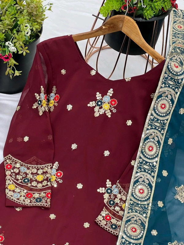 Bridal Wear Heavy Work Sharara Suit - XXL