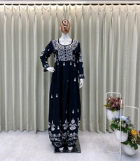 Summer Special Thread Work Plazzo Suit - L