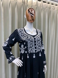 Summer Special Thread Work Plazzo Suit - L
