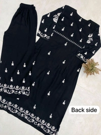 Summer Special Thread Work Plazzo Suit - L