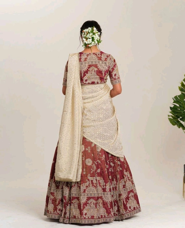 Launching Kalamkari Lehenga Choli - M Upto L Margin, Stiletto