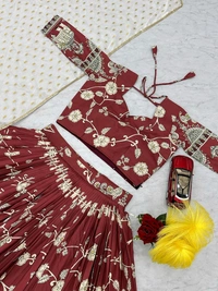 Launching Kalamkari Lehenga Choli - M Upto L Margin, Stiletto