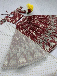 Launching Kalamkari Lehenga Choli - M Upto L Margin, Stiletto