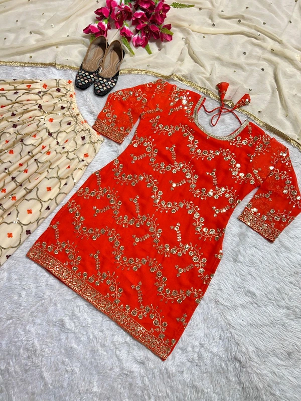 Designer Heavy Work Dhoti Suit - XXL