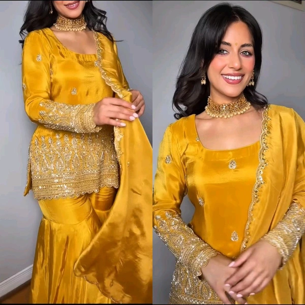 Haldi Special Sharara Suit - M