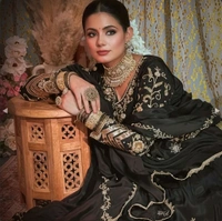 Heavy Embroidery Work Indo Western Lehenga Choli - L