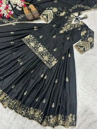 Heavy Embroidery Work Indo Western Lehenga Choli - L