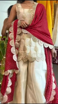 Unique Style Heavy Plazzo Suit - M