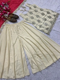 Unique Style Heavy Plazzo Suit - M