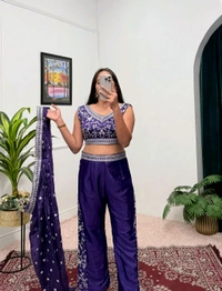 Super Hit Selling Indo Western Outfit - Free Size Upto 42inch, Purple