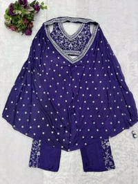 Super Hit Selling Indo Western Outfit - Free Size Upto 42inch, Purple
