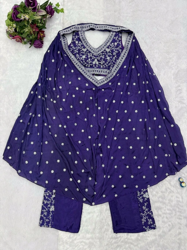 Super Hit Selling Indo Western Outfit - Free Size Upto 42inch, Purple