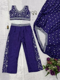 Super Hit Selling Indo Western Outfit - Free Size Upto 42inch, Purple