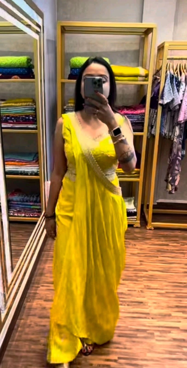 Super Hit Selling Indo Western Outfit - Free Size Upto 42inch, Yellow