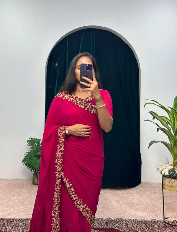 Most Selling Readymade Saree Gown - L, Mandy