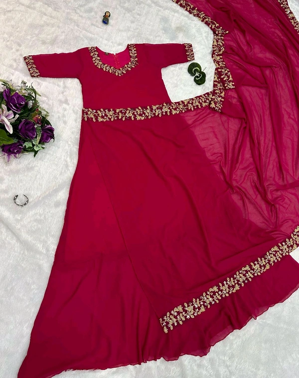 Most Selling Readymade Saree Gown - L, Mandy