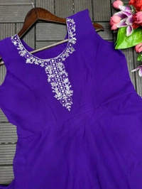 Most Highest Demanding Readymade Saree Cum Gown - Xl Upto 2xl Margin, Purple