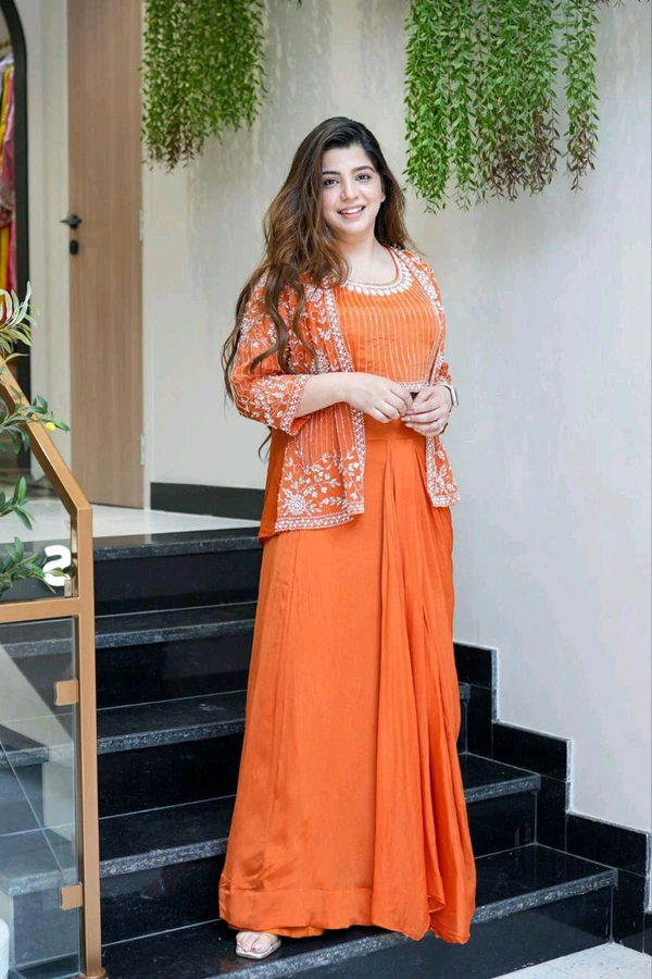Hot Selling Indo Western Outfit - Orange