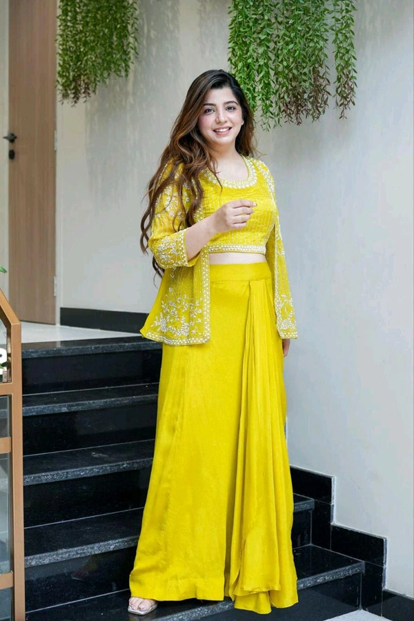 Hot Selling Indo Western Outfit - Yellow