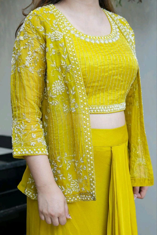 Hot Selling Indo Western Outfit - Yellow