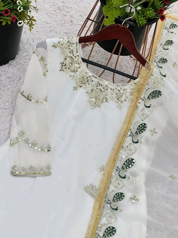 Designer Heavy Embroidery Work Sharara Suit - M