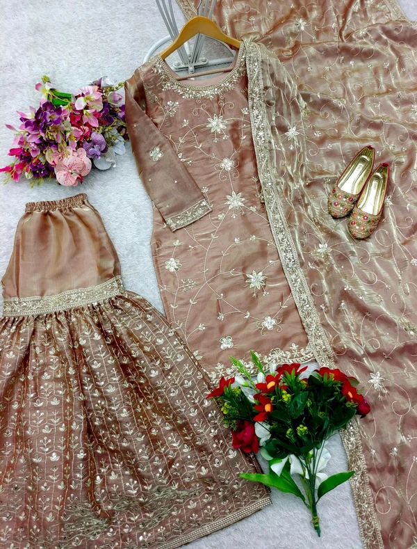 Zimmy Choo Silk Sharara Suit - L