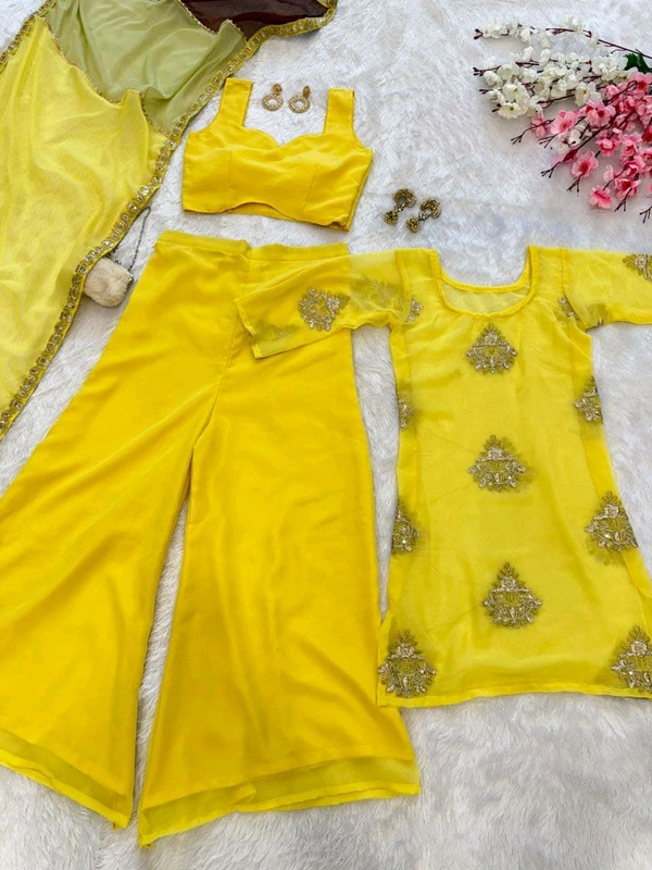 Haldi Special Indo Western. Outfit - Free Size Upto 44inch