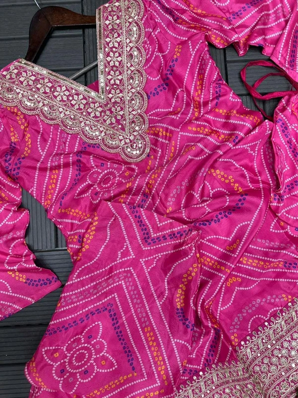Digital Printed Dhoti Kurta Set With Potli Bag - M Upto L Margin