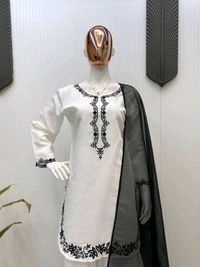 Designer Organza Silk Farsi Salwar Suit - M