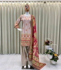 Designer French Crepe Salwar Suit - XXL