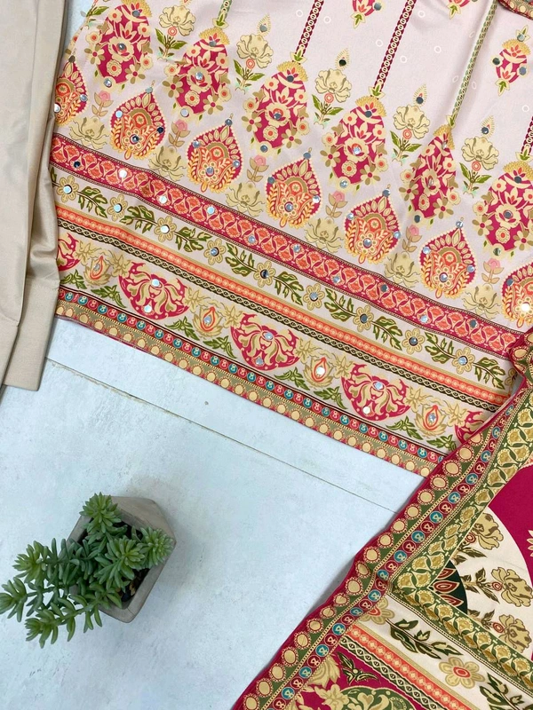 Designer French Crepe Salwar Suit - XXL