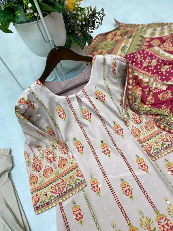 Designer French Crepe Salwar Suit - XXL