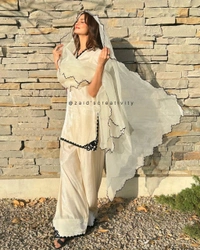 Jimmy Choo Silk Farsi Salwar Suit - L
