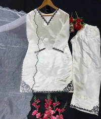 Jimmy Choo Silk Farsi Salwar Suit - L