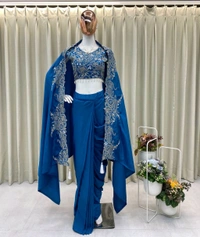 Ready To Wear Partywear Indo Western Outfit - Free Size Upto 44