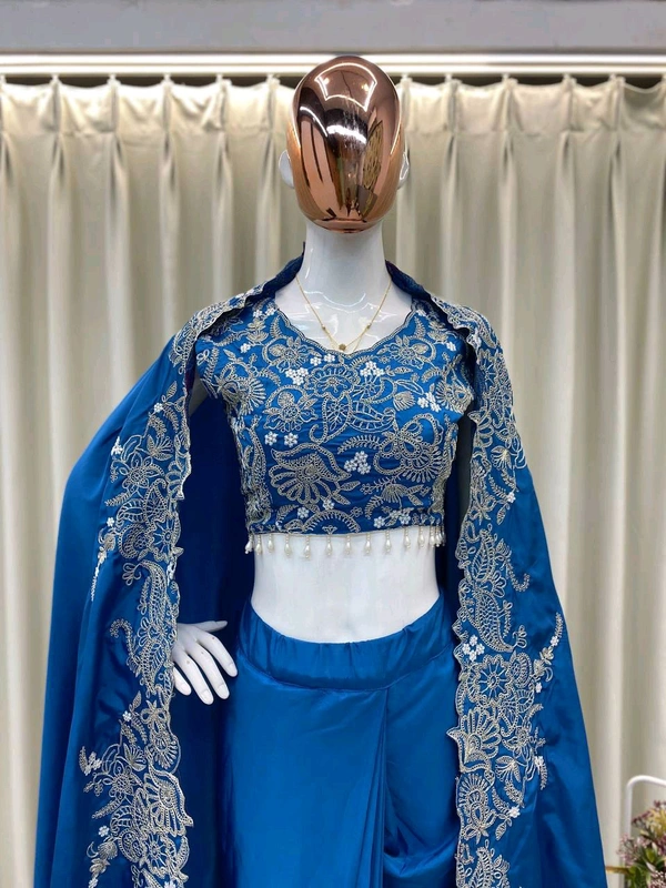 Ready To Wear Partywear Indo Western Outfit - Free Size Upto 44