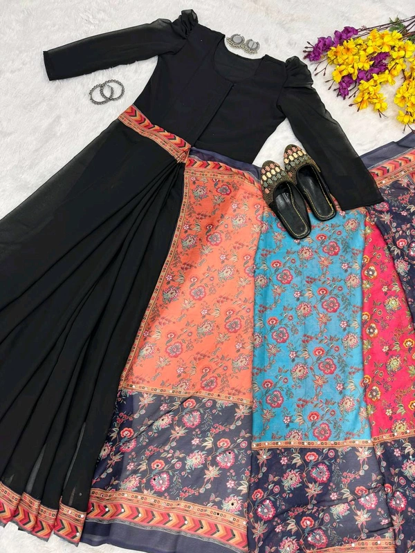 Zip And Go Saree Gown - M