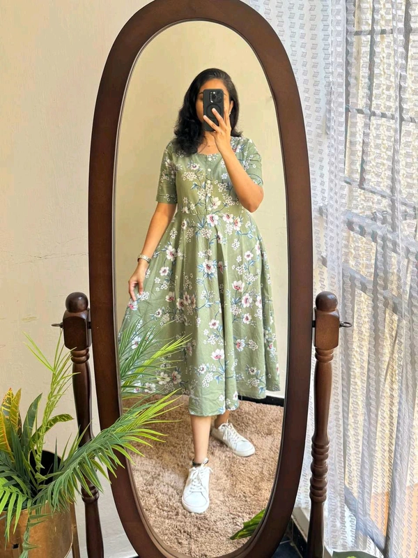Soft Cotton Maxi Dress - S