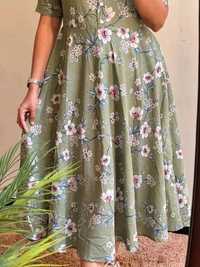 Soft Cotton Maxi Dress - L